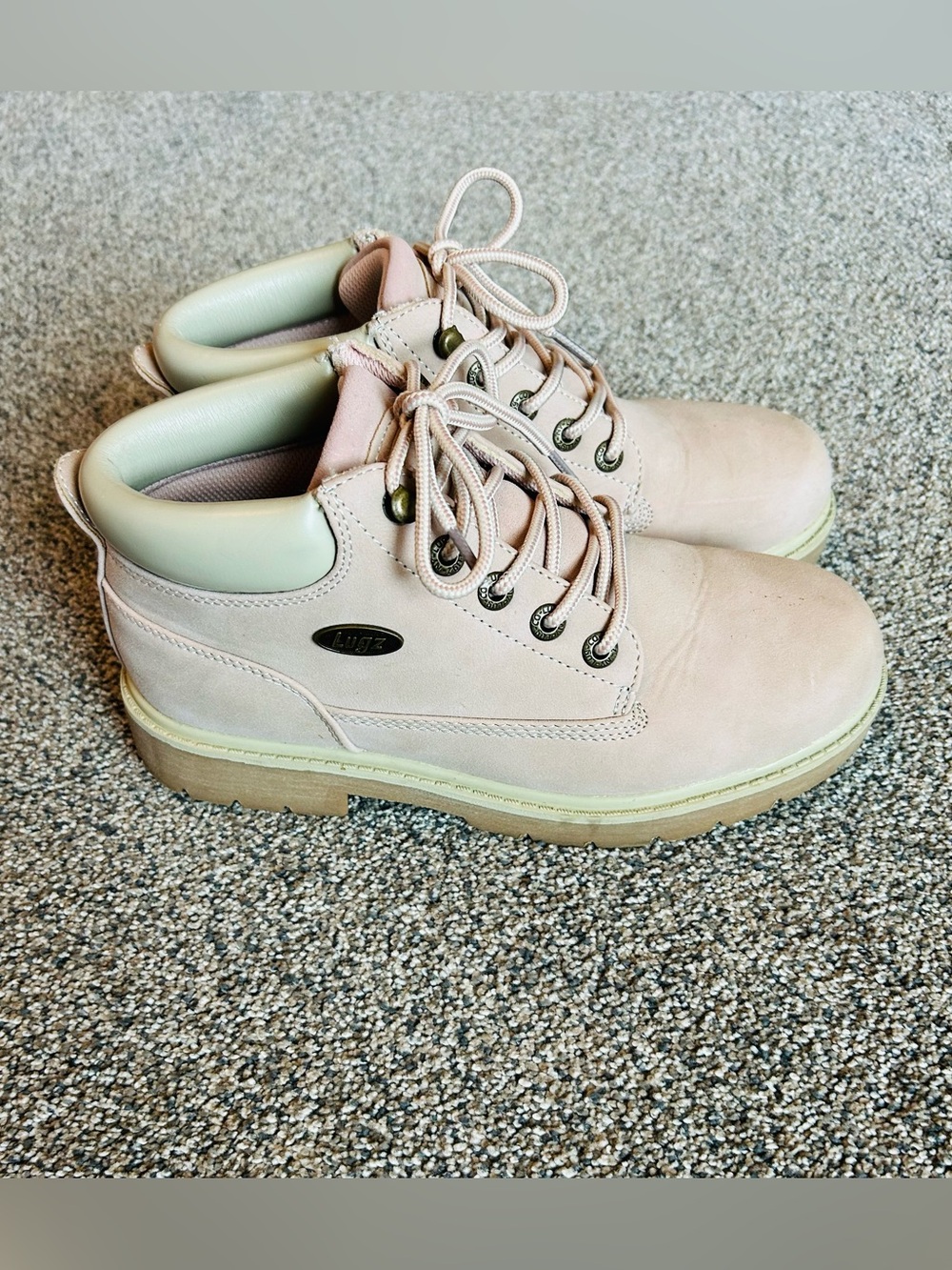 Lugz Blush Pink Lace-Up Hiking Boots